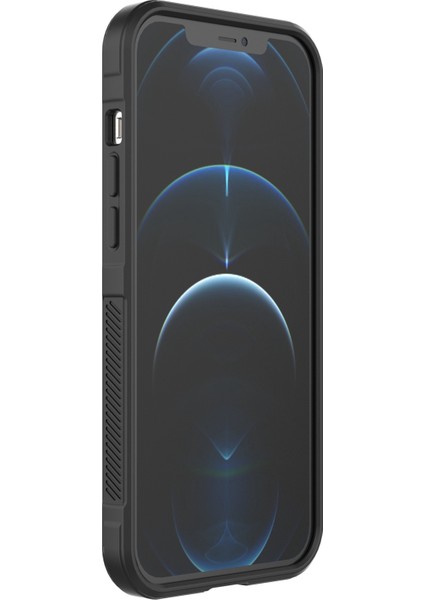 Iphone 12 Pro Max 6.7 Inç Tpu Telefon Koruyucu Kılıfı Için, Fall Anti -Fall Rest Geri Kabuk Kapağı - Siyah (Yurt Dışından)