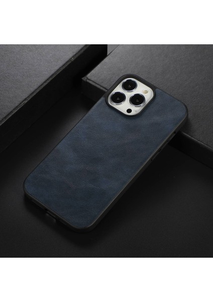 Iphone 12 Pro Max Anti-Cratch Telefon Kapağı Dokulu Pu Deri Kaplama Kılıfı Damla Koruyucu Koruyucu Telefon Kabuk Mavisi (Yurt Dışından) fiyatları