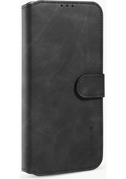 Iphone 12 Pro/12 Için Deri Cüzdan Kabuğu - Siyah (Yurt Dışından)