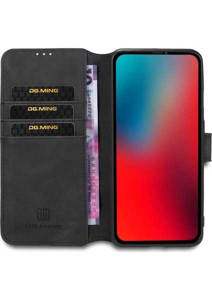 Iphone 12 Pro/12 Için Deri Cüzdan Kabuğu - Siyah (Yurt Dışından)