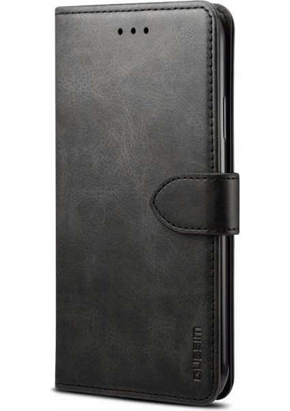 Manyetik Kapatma Toka Deri Telefon Cüzdan Stand Kılıfı Iphone 12/12 Pro-Black Için (Yurt Dışından)