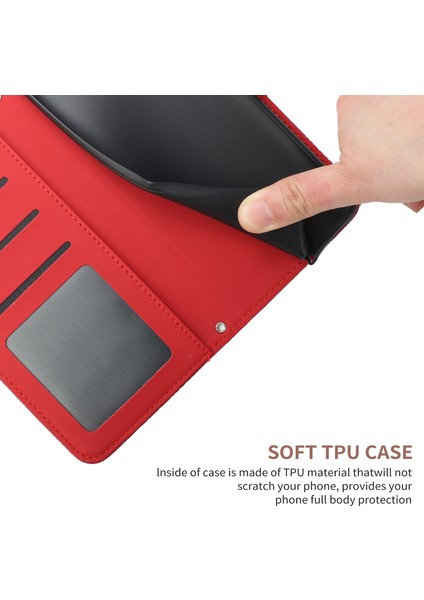 Iphone 12/12 Pro Telefon Kılıfı Cilt Touch Pu Deri Telefon Kılıfı Şık Kelebekler Baskılı Anti-Drop Folio Flip Kapak Cüzdan Stand-Red (Yurt Dışından)