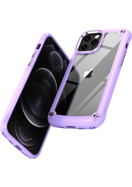 Iphone 12 Pro Max Telefon Kılıfı Için Köşe Yastıklar Telefon Kılıfı 360 Derek Koruma Pc+Tpu Hibrid Telefon Kapağı Kılıf Vakti/mor (Yurt Dışından) fiyatları