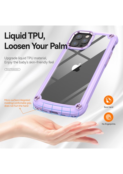 Iphone 12 Pro Max Telefon Kılıfı Için Köşe Yastıklar Telefon Kılıfı 360 Derek Koruma Pc+Tpu Hibrid Telefon Kapağı Kılıf Vakti/mor (Yurt Dışından) fırsatları