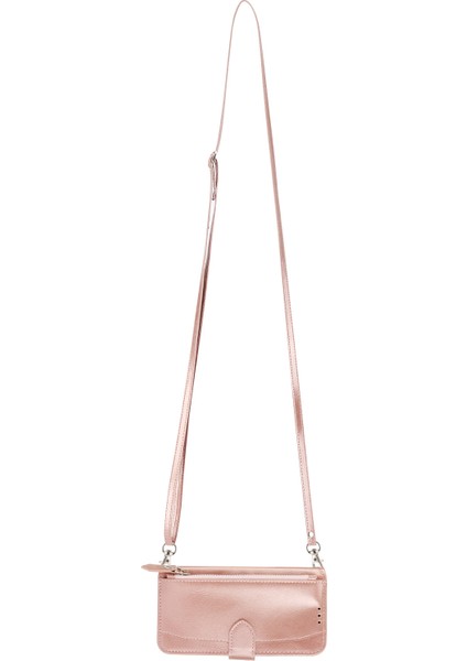 Iphone 12/12 Pro Telefon Kılıfı Stand Stand Cüzdan Tarzı Anti-Fall Kasa Zipper Cep Pu Deri Deri Şok Geçirmez Telefon Kabuğu Uzun/kısa Kayışlar Golü Altın (Yurt Dışından)