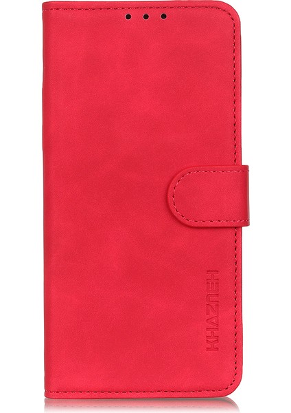 Iphone 12 Pro/12 Için Retro Deri Cüzdan Cep Telefonu Kabuğu - Kırmızı (Yurt Dışından)