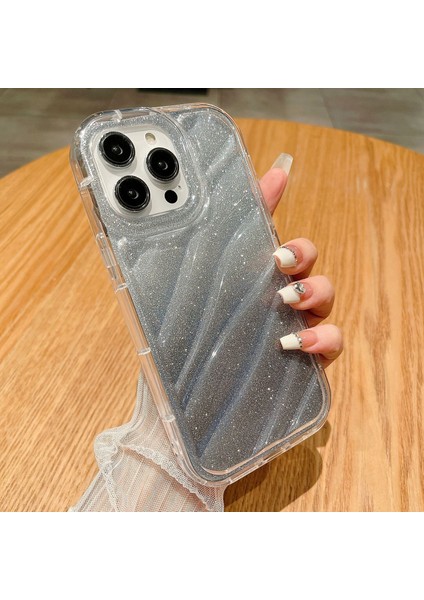 Iphone 12 Pro Telefon Kılıfı Tpu Telefon Kılıfı Iç Tüketim Dokusu Şok Emilim Kapak-Toz Toz Gradyanı Siyah (Yurt Dışından)