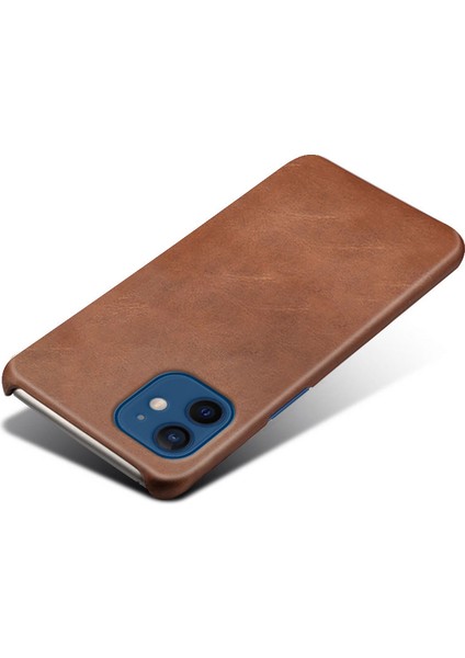 Pu Deri Kaplamalı Sert Pc Kabuk Telefon Kılıf Koruyucu Iphone 12/12 Pro - Brown Için (Yurt Dışından) fırsatları