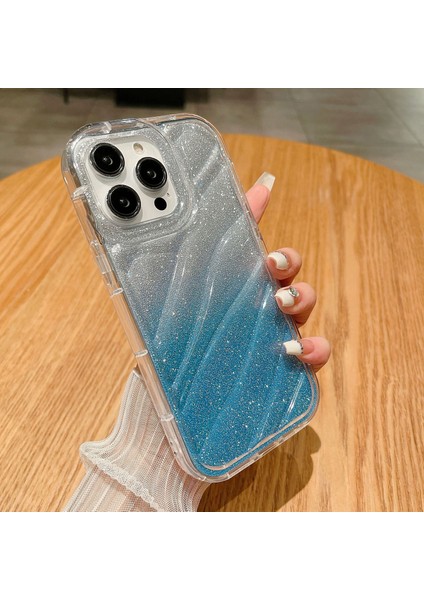 Iphone 12 Pro Telefon Kılıfı Için Tpu Telefon Kılıfı Iç Tüketim Dokusu Şok Emilim Kapak-Azal Toz Gradyan Mavi (Yurt Dışından)