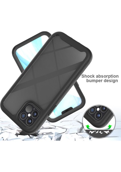 Iphone 12 Pro/12 Için Shockproof Pc + Tpu Hibrid Telefon Kapağı - Siyah (Yurt Dışından) fiyatları