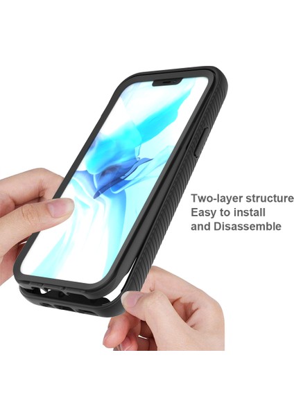 Iphone 12 Pro/12 Için Shockproof Pc + Tpu Hibrid Telefon Kapağı - Siyah (Yurt Dışından) fırsatları