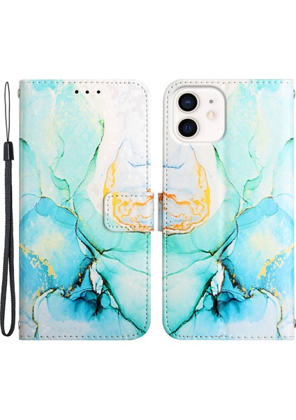 Iphone 12/12 Pro Mezar Desen Şok Geçirmez Pu Deri Cüzdan Standı Case-Green LS003 (Yurt Dışından) fiyatları
