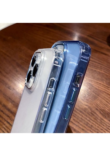 Iphone 12/12 Için Pro Clear Back Cover Pc+Tpu Çift Katmanlı Lens Çerçevesi Koruyucu Telefon Kılıf (Yurt Dışından)
