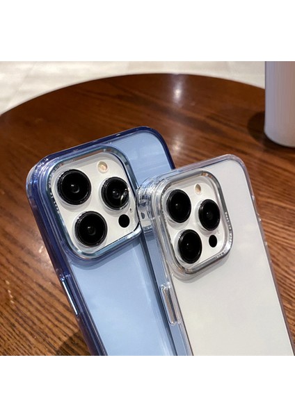 Iphone 12/12 Için Pro Clear Back Cover Pc+Tpu Çift Katmanlı Lens Çerçevesi Koruyucu Telefon Kılıf (Yurt Dışından)