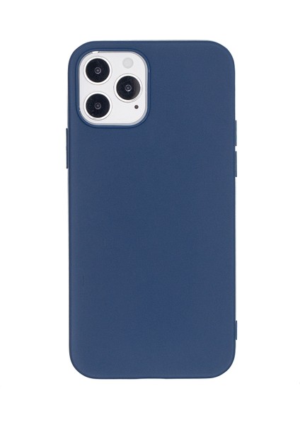 Iphone 12 Pro/iphone 12 Için Saf Renk Mat Yumuşak Tpu Kapak Telefon Kılıfı - Koyu Mavi (Yurt Dışından)