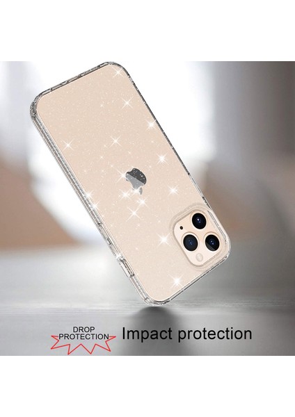 IPhone 12 Pro Maks 6.7 Inç Için Kalınlaştırıcı Koruma Flaş Tozu Tpu Kasası - Şeffaf (Yurt Dışından) modelleri