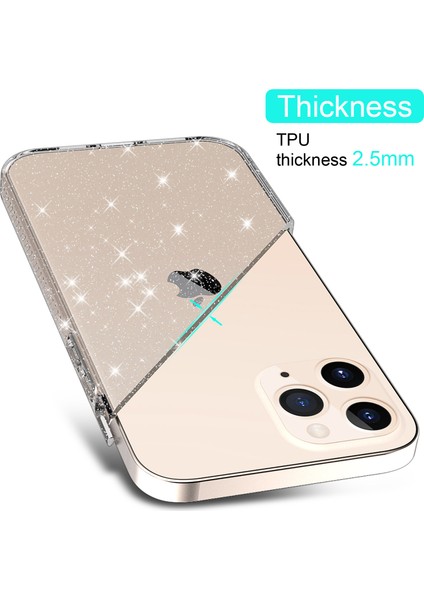 IPhone 12 Pro Maks 6.7 Inç Için Kalınlaştırıcı Koruma Flaş Tozu Tpu Kasası - Şeffaf (Yurt Dışından) fırsatları
