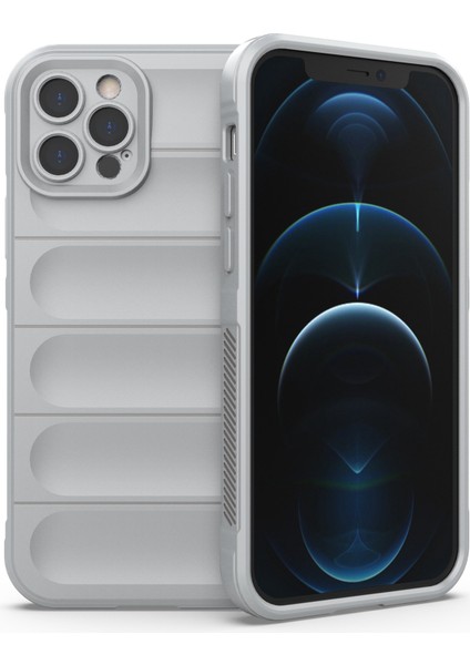 Iphone 12 Pro Tpu Telefon Koruyucu Kılıfı Için, Çarpışmaya Dayanıklı Sağlam Kabuk Kapak Işık Gri (Yurt Dışından)