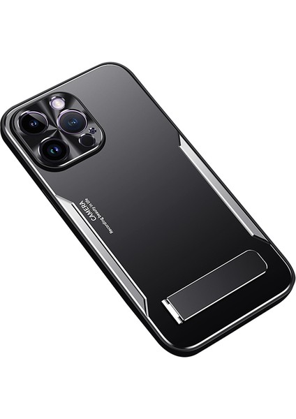 Iphone 12 Pro, Tpu + Alüminyum Alaşımlı Telefon Kapak Kabuğu Kickstand - Gümüş Için Cep Telefonu Kılıfı (Yurt Dışından)