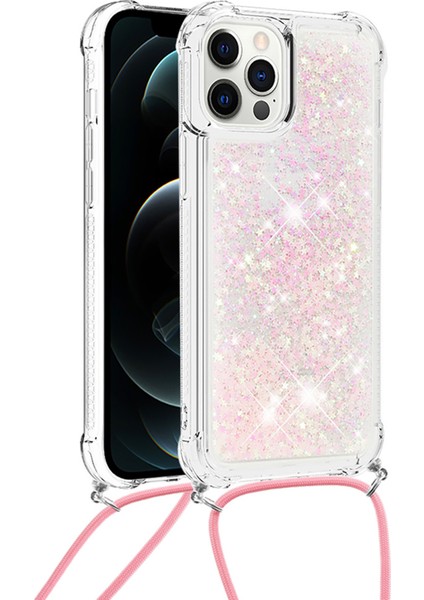 Şok Geçirmez Dinamik Quicksand ve Tpu Cep Telefonu Koruyucu Kapak Iphone 12 Pro Max-Pink Için Kradard ile (Yurt Dışından)