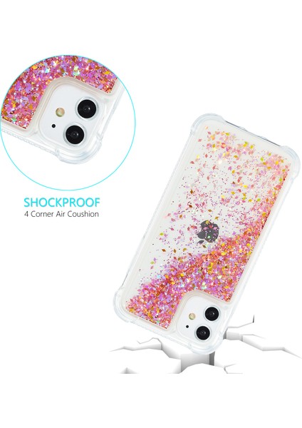 Glitter Powder Quicksand ve Tpu Telefon Kapağı Iphone 12 Pro/iphone 12 - Turuncu (Yurt Dışından) fiyatları