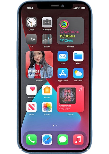 Iphone 12 Pro Phone Mat Mat Doku Anti -Çizelge Sert Pc Telefon Kılıfı - Mavi (Yurt Dışından)