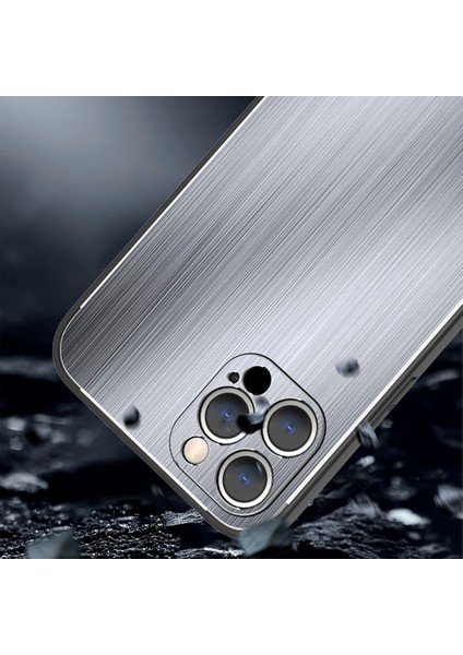 Iphone 12 Pro Max Anti-Cratch Alüminyum Alaşım+Tpu Telefon Geri Damla Damla Geçirmez Kapak Fırçalanmış Telefon Kılıfı (Yurt Dışından) fırsatları