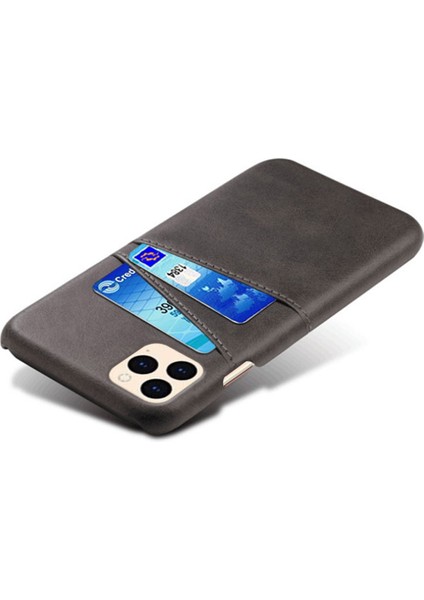 Iphone 12/12 Pro Telefon Kılıfı Pu Deri Kaplamalı Plastik Kılıf Çift Kart Yuvaları Tasarım Ultra Ince Koruyucu Kabuk Black (Yurt Dışından) fırsatları