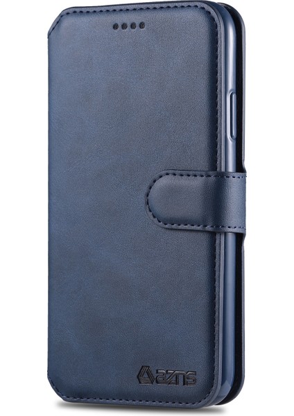 Iphone 12 Pro/iphone 12 Için Cüzdan Deri Stand Kılıfı - Mavi (Yurt Dışından) modelleri