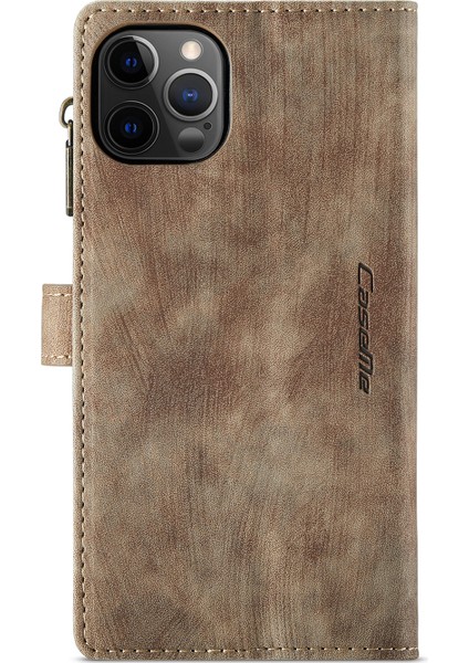 Iphone 12/12 Pro Telefon Kılıfı Birden Çok Kart Yuvası Iyi Korumalı Dayanıklı Fermue Cüzdan Pu Deri Telefon Kılıfı Stand -Brown (Yurt Dışından) modelleri