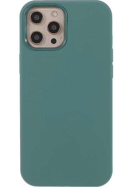 Iphone 12 Pro Max 6.7 Inç Için Yumuşak Dokunmatik Katı Silikon Tam Vücut Koruyucu Kasa - Çam Yeşil (Yurt Dışından)