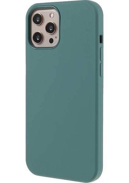 Iphone 12 Pro Max 6.7 Inç Için Yumuşak Dokunmatik Katı Silikon Tam Vücut Koruyucu Kasa - Çam Yeşil (Yurt Dışından)