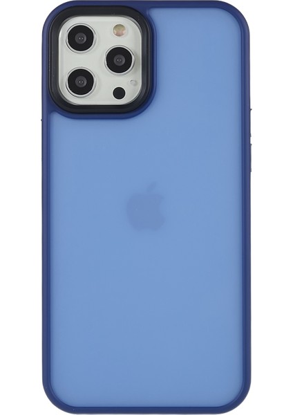 Iphone 12 Pro Max Için 6.7 Inç Yumuşak Touch Pc+Tpu Hibrid Telefon Geri Kılıf Mat Koruyucu Kapak Sapfire (Yurt Dışından)