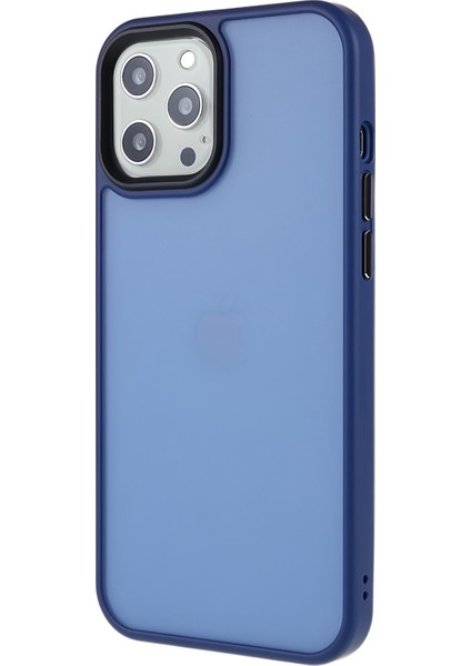 Iphone 12 Pro Max Için 6.7 Inç Yumuşak Touch Pc+Tpu Hibrid Telefon Geri Kılıf Mat Koruyucu Kapak Sapfire (Yurt Dışından)