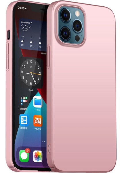 Iphone 12 Pro Max Max Şok Geçirmez Düz Renkli Cep Telefonu Geri Kapak Golü Altın (Yurt Dışından)