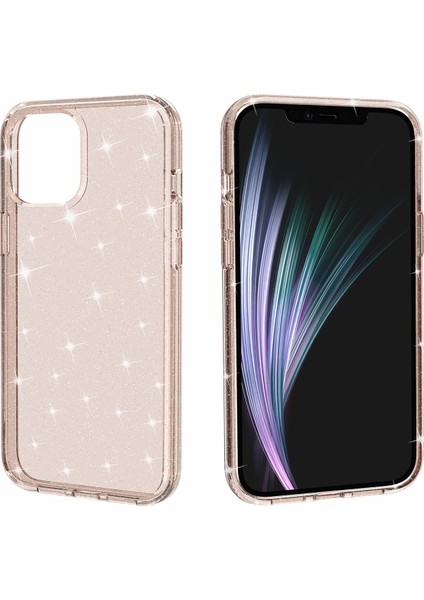 Iphone 12 Pro Max 6.7 Inç Için Işıltılı Toz Bling Çantası, Sert Pc Esnek Tpu Hibrit Arka Kabuk-Altın (Yurt Dışından) fırsatları