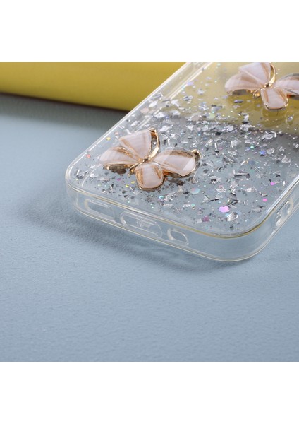 Iphone 12 Pro/12 Için 3D Kelebek Desen Epoksi Tpu Geri Kılıf - Şeffaf (Yurt Dışından) fırsatları
