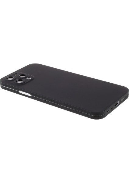 Iphone 12 Pro Max Telefon Kılıfı Için Tam Vücut Koruma Pc Önce Cam Ekran Koruyucu-Black (Yurt Dışından)