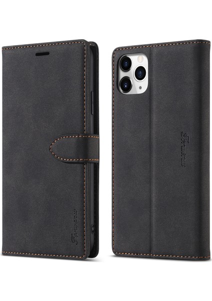 F1 Serisi Deri Cüzdan Stand Kapak Kılıfı Iphone 12 Pro Max - Black (Yurt Dışından)
