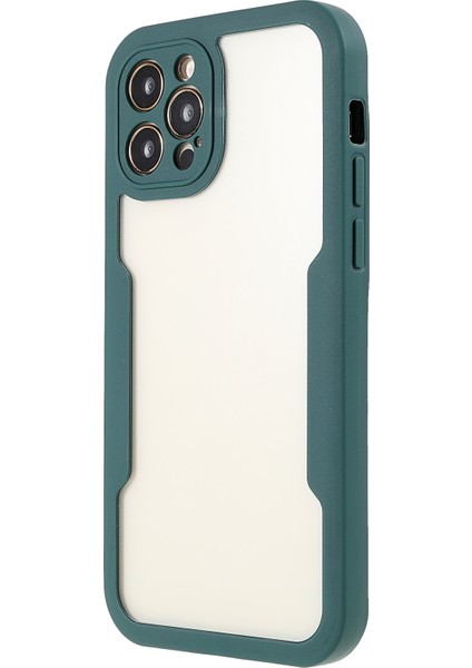 Iphone 12 Pro Max Telefon Kılıfı Için Çıkarılabilir 2'si 1 Arada Akrilik+Tpu Hibrit Telefon Koruyucu Kılıf Pet Ekran Koruyucu ile -Midnight Green (Yurt Dışından)