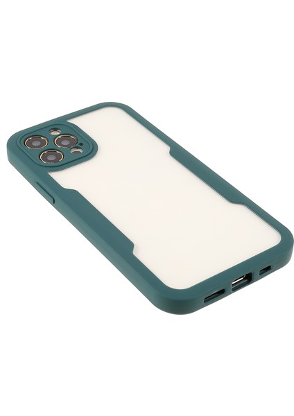 Iphone 12 Pro Max Telefon Kılıfı Için Çıkarılabilir 2'si 1 Arada Akrilik+Tpu Hibrit Telefon Koruyucu Kılıf Pet Ekran Koruyucu ile -Midnight Green (Yurt Dışından)