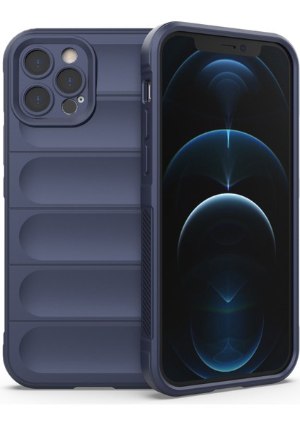 Iphone 12 Pro Tpu Telefon Koruyucu Kılıfı, Çarpışmaya Dayanıklı Sağlam Kabuk Kapağı-Dark Mavi (Yurt Dışından)