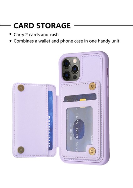 Iphone 12 Pro Max Slim Fit Wave Doku Telefon Kılıf Kart Tutucu Kickstand Tpu+Pu Deri Telefon Kabuk-Doğum (Yurt Dışından) fırsatları