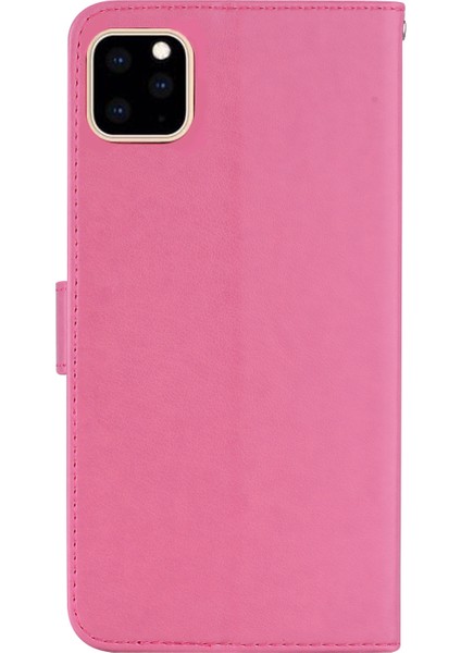 Baykuş Izi Rhinestone Dekor Deri Telefon Kapağı Iphone 12 Pro/iphone 12 - Pink Için (Yurt Dışından)