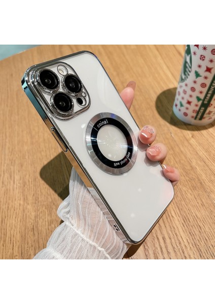 Iphone 12 Pro Yükseltilmiş Çerçeve Elektrapan Telefon Kapağı Manyetik Şarj Telefon Kılıfı Kabuk Silver (Yurt Dışından) fiyatları