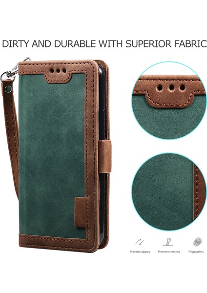 Iphone 12 Pro/iphone 12 Için Vintage Ekleme Tarzı Kapak Standı Deri Flip Kabuk - Yeşil (Yurt Dışından) fırsatları
