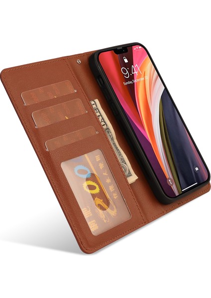 Iphone 12 Pro/12-Brown Için Pu Deri Cüzdan Cep Telefonu Raf Kapağı Çıkarılabilir Iç Tpu Kılıfı (Yurt Dışından) modelleri