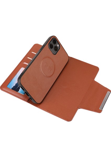 Iphone 12 Pro/12-Brown Için Pu Deri Cüzdan Cep Telefonu Raf Kapağı Çıkarılabilir Iç Tpu Kılıfı (Yurt Dışından) fırsatları