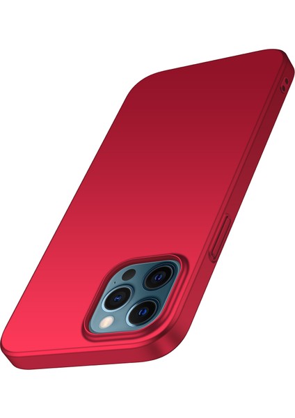 Iphone 12 Pro Max Telefon Kılıfı Sabit Pc Koruyucu Kılıf, Şok Geçirmez Düz Renkli Cep Telefonu Arka Kapak Kırmızısı (Yurt Dışından) fiyatları