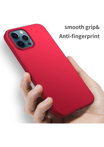 Iphone 12 Pro Max Telefon Kılıfı Sabit Pc Koruyucu Kılıf, Şok Geçirmez Düz Renkli Cep Telefonu Arka Kapak Kırmızısı (Yurt Dışından) modelleri